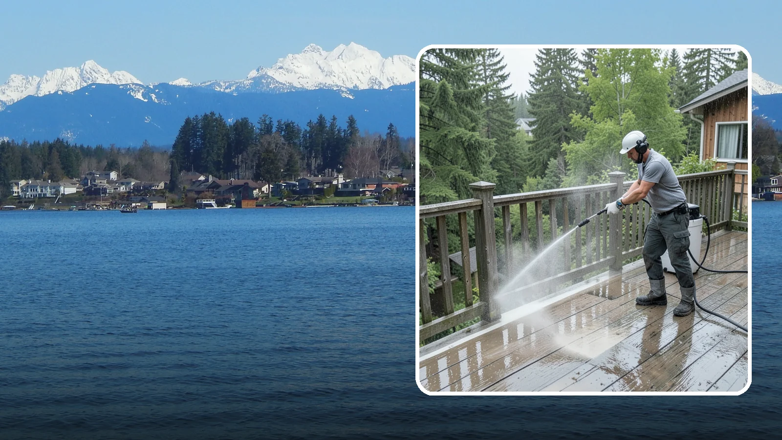 Deck Sealing Preparation in Lake Stevens, Snohomish County, WA - Clean, brighten, and prep a deck so sealer or stain penetrates and lasts through wet seasons.