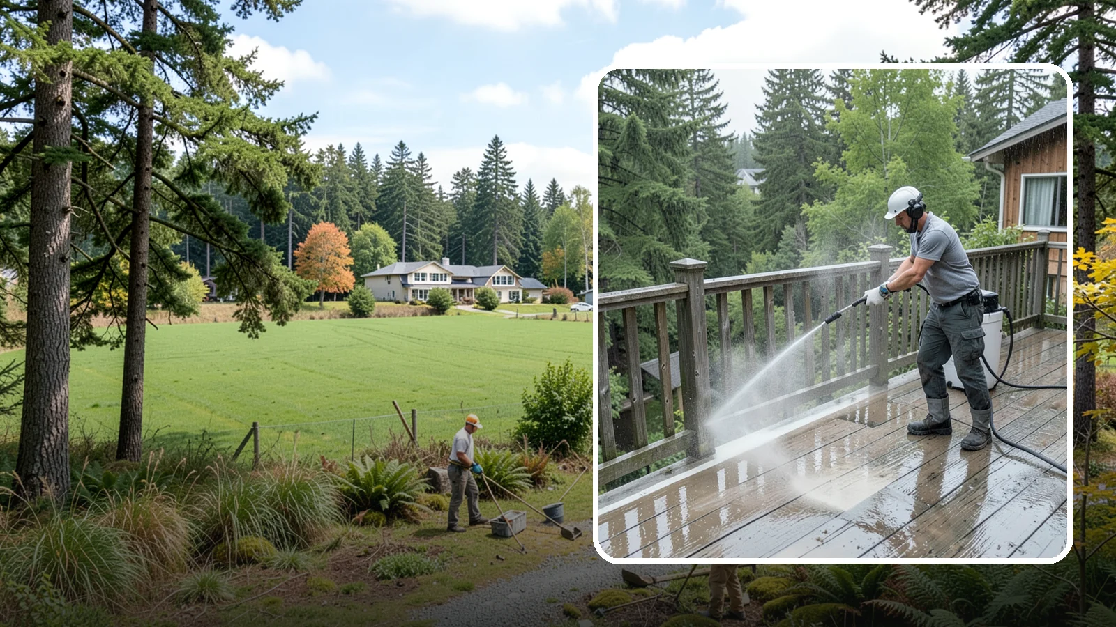 Deck Sealing Preparation in Lyman, Skagit County, WA - Clean, brighten, and prep a deck so sealer or stain penetrates and lasts through wet seasons.