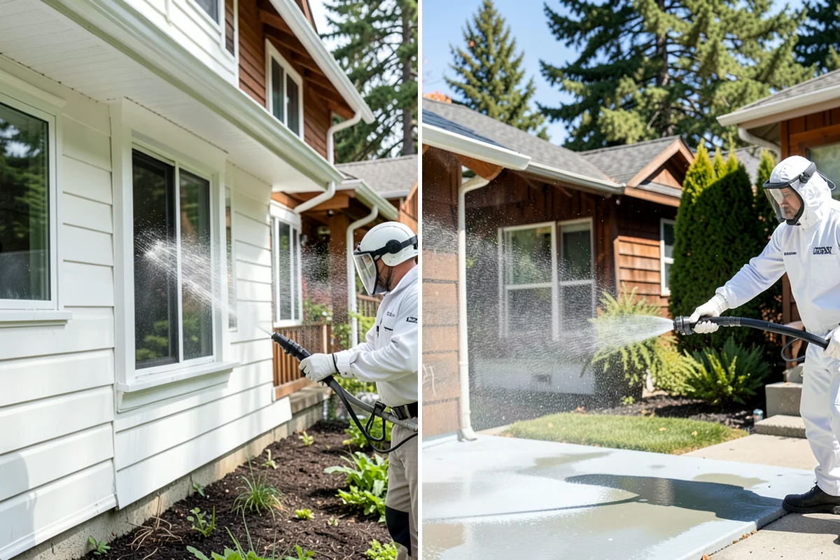 Deck Sealing Preparation in Maple Valley, King County, WA - Soft wash and remove all biological growth