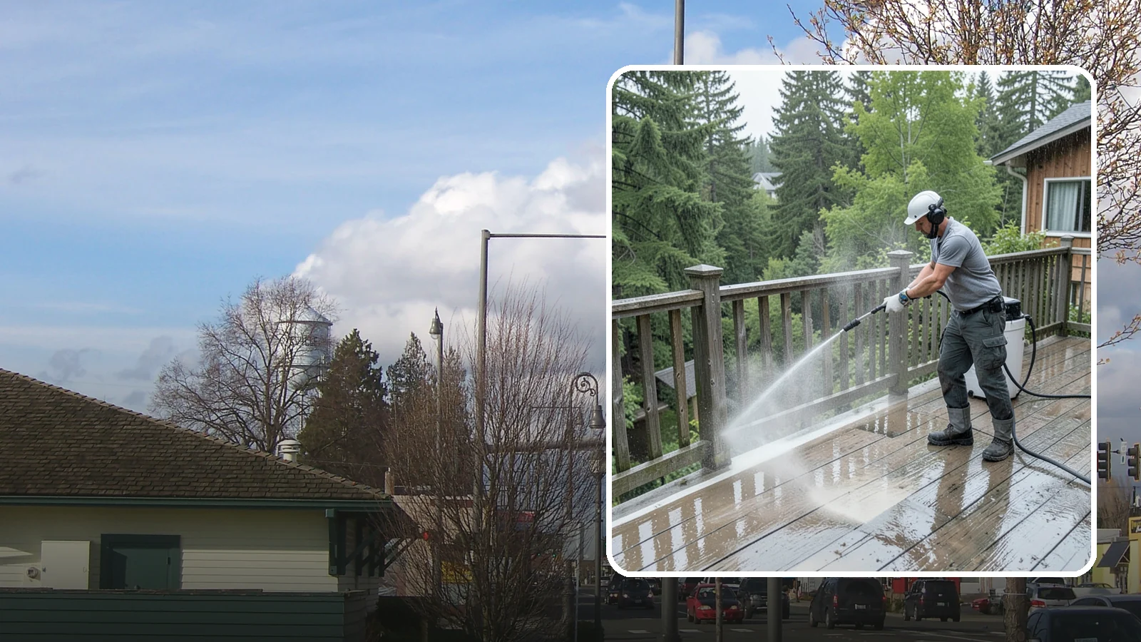 Deck Sealing Preparation in Marysville, Snohomish County, WA - Clean, brighten, and prep a deck so sealer or stain penetrates and lasts through wet seasons.