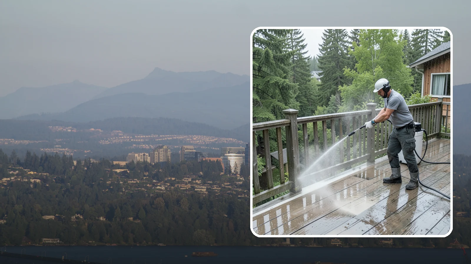 Deck Sealing Preparation in Medina, King County, WA - Clean, brighten, and prep a deck so sealer or stain penetrates and lasts through wet seasons.
