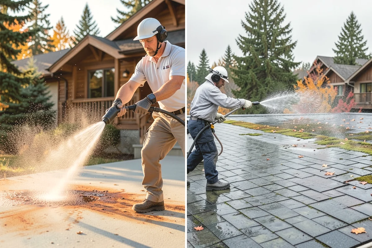 Deck Sealing Preparation in Monroe, Snohomish County, WA - Soft wash and remove all biological growth