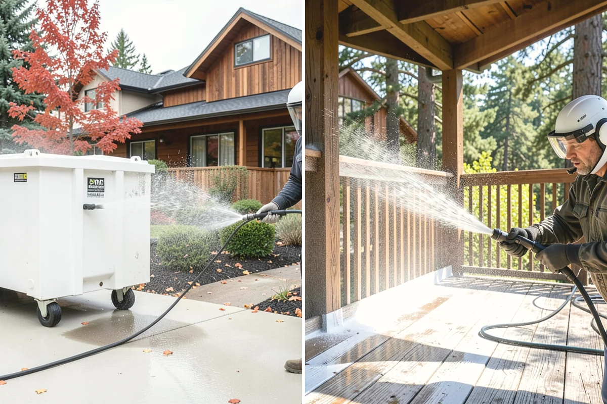 Deck Sealing Preparation in Mountlake Terrace, Snohomish County, WA - Soft wash and remove all biological growth