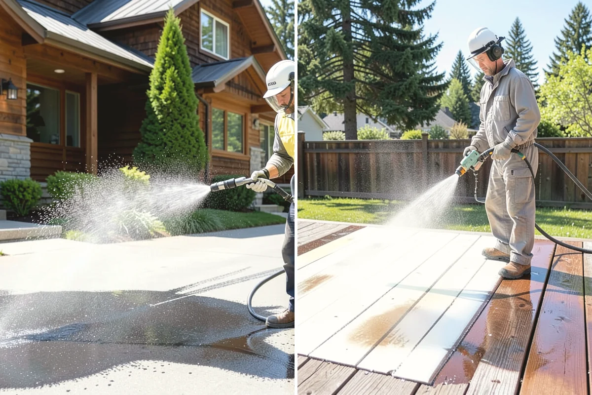 Deck Sealing Preparation in Mukilteo, Snohomish County, WA - Soft wash and remove all biological growth