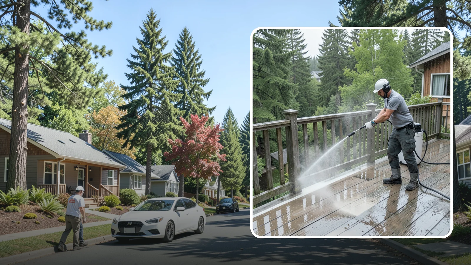 Deck Sealing Preparation in Orting, Pierce County, WA - Clean, brighten, and prep a deck so sealer or stain penetrates and lasts through wet seasons.