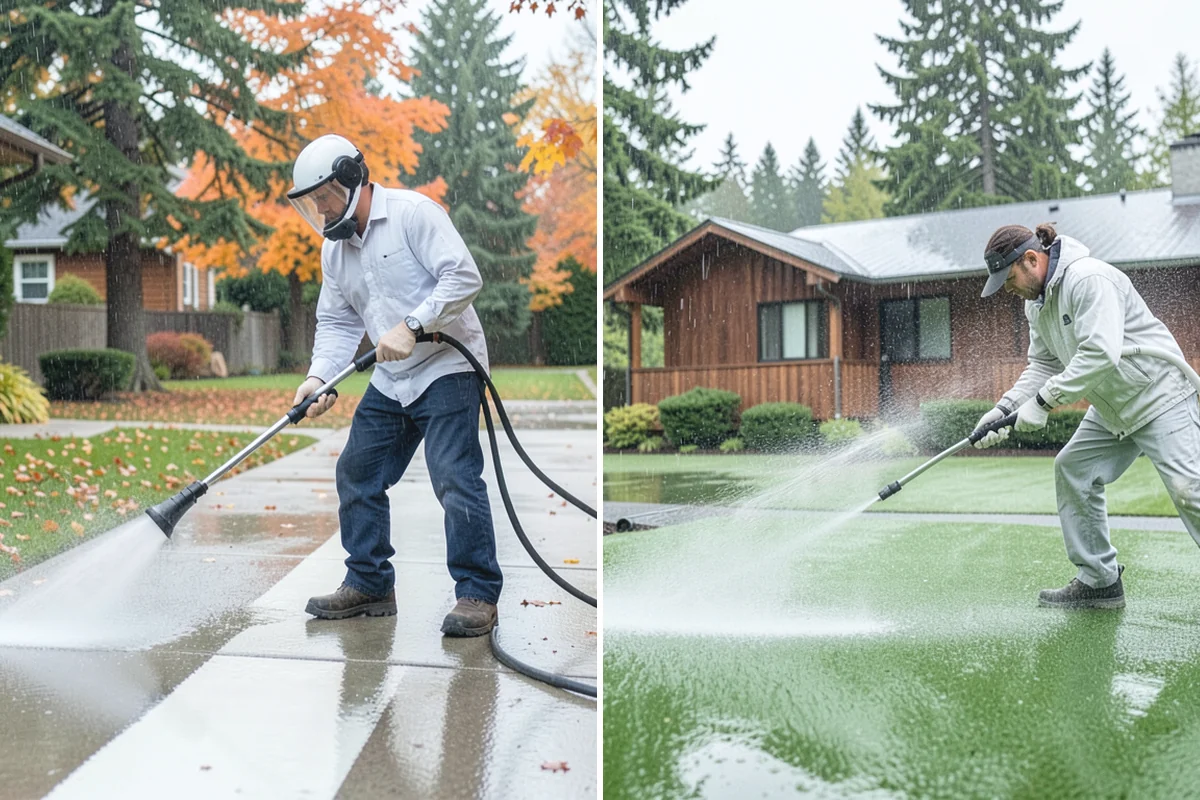 Deck Sealing Preparation in Renton, King County, WA - Soft wash and remove all biological growth