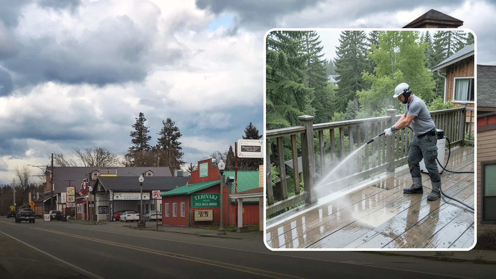 Deck Sealing Preparation in Roy, Pierce County, WA - Clean, brighten, and prep a deck so sealer or stain penetrates and lasts through wet seasons.