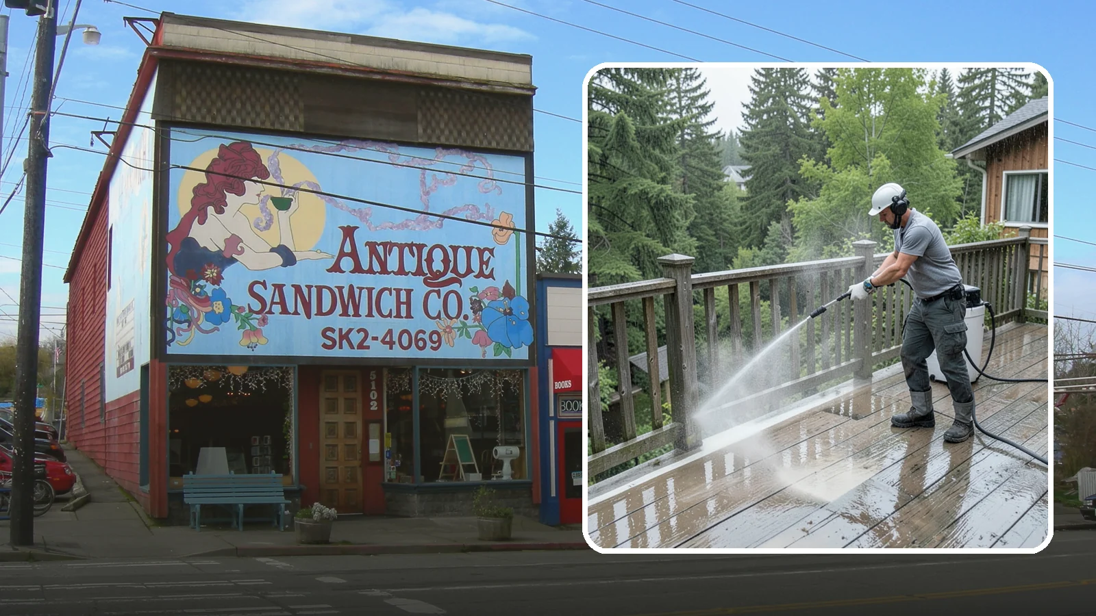 Deck Sealing Preparation in Ruston, Pierce County, WA - Clean, brighten, and prep a deck so sealer or stain penetrates and lasts through wet seasons.