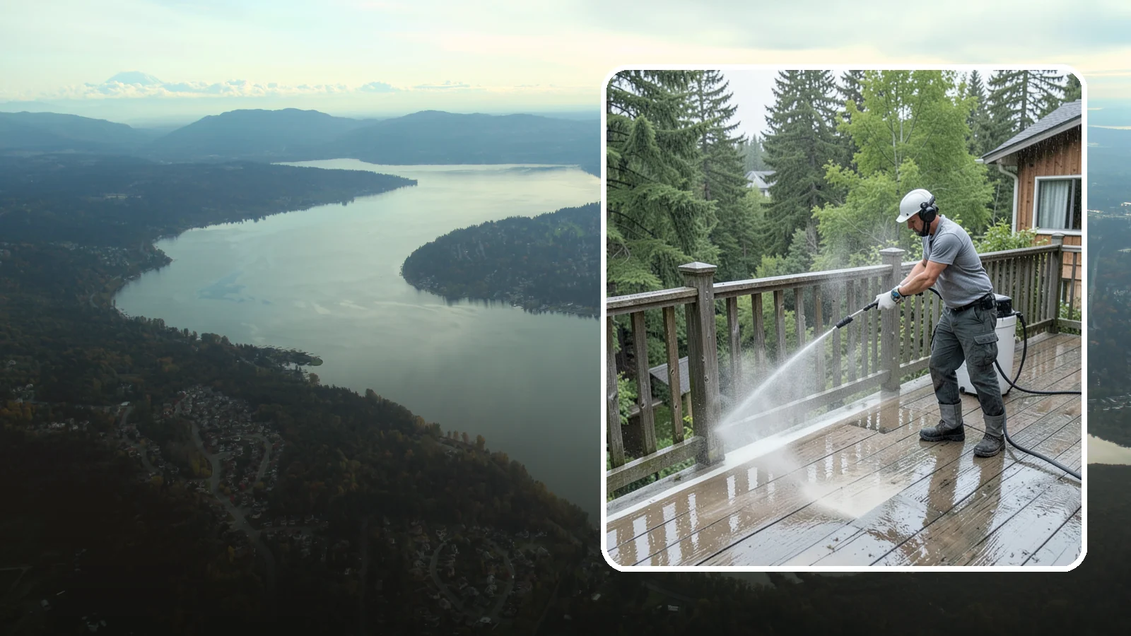 Deck Sealing Preparation in Sammamish, King County, WA - Clean, brighten, and prep a deck so sealer or stain penetrates and lasts through wet seasons.