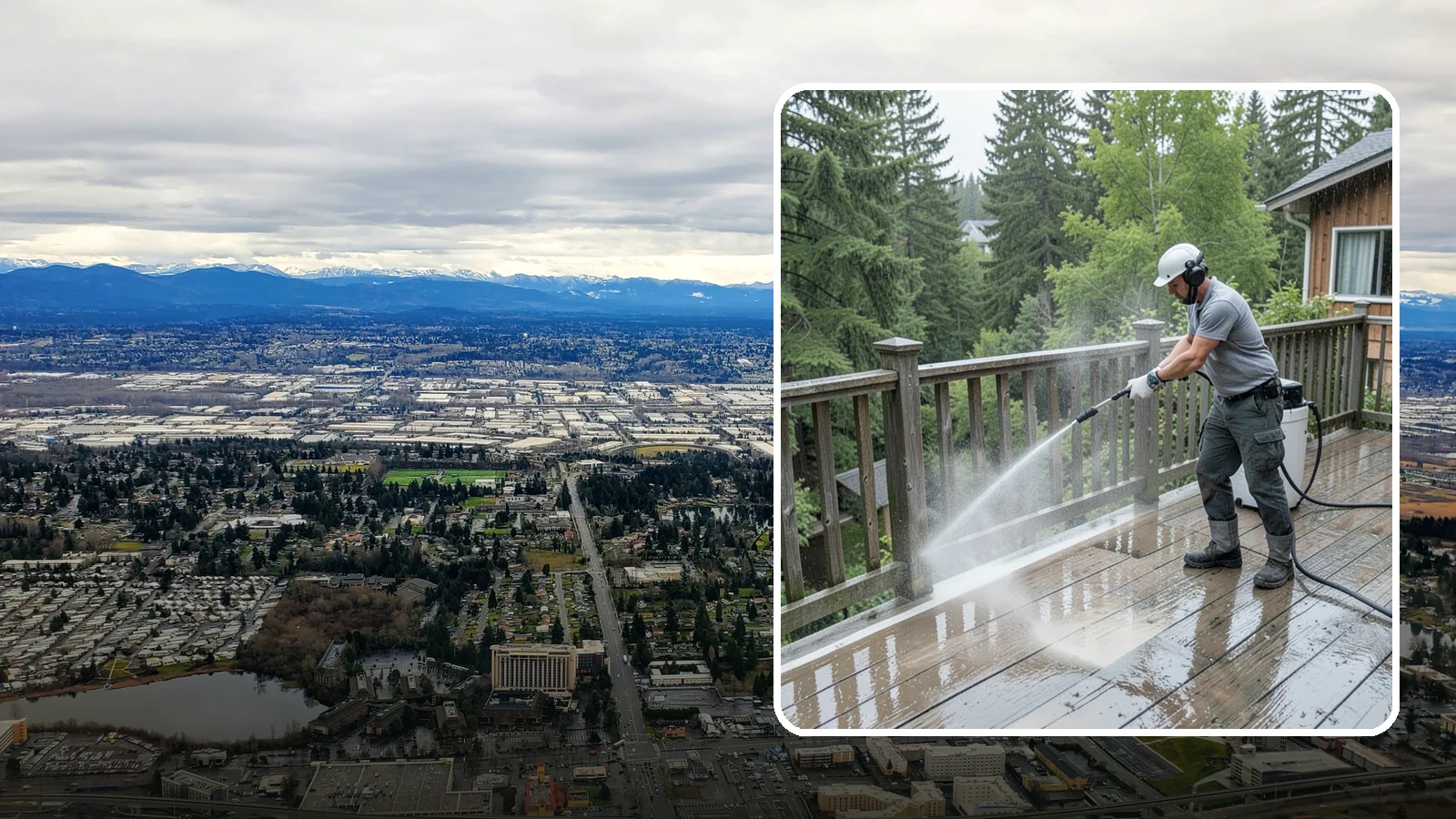 Deck Sealing Preparation in SeaTac, King County, WA - Clean, brighten, and prep a deck so sealer or stain penetrates and lasts through wet seasons.