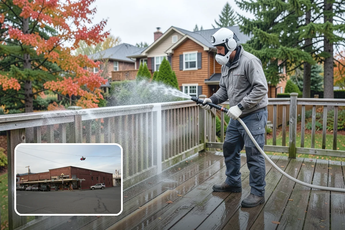 Deck Sealing Preparation in Sedro-Woolley, Skagit County, WA - Opens the grain for deep sealer penetration
