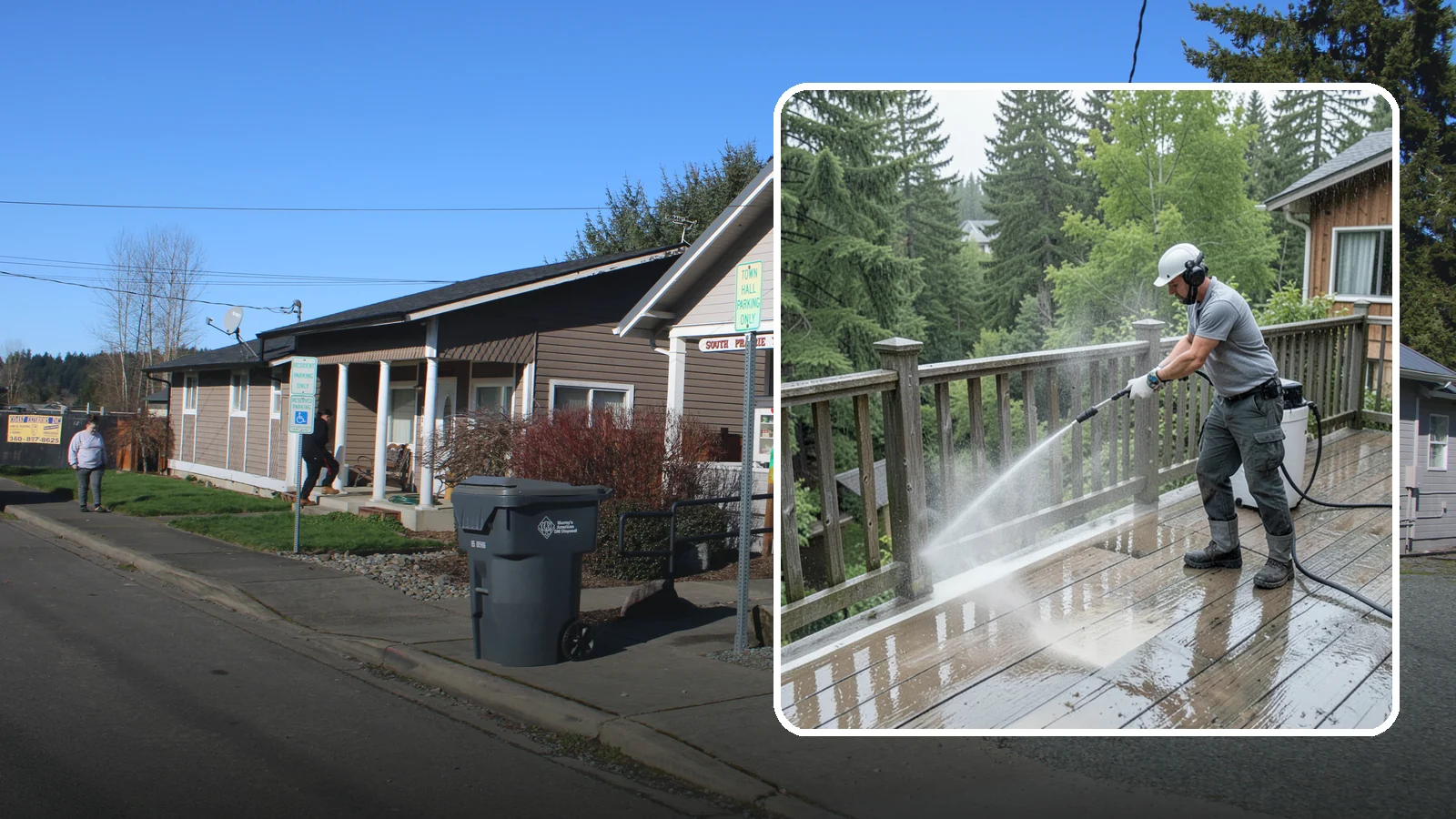 Deck Sealing Preparation in South Prairie, Pierce County, WA - Clean, brighten, and prep a deck so sealer or stain penetrates and lasts through wet seasons.
