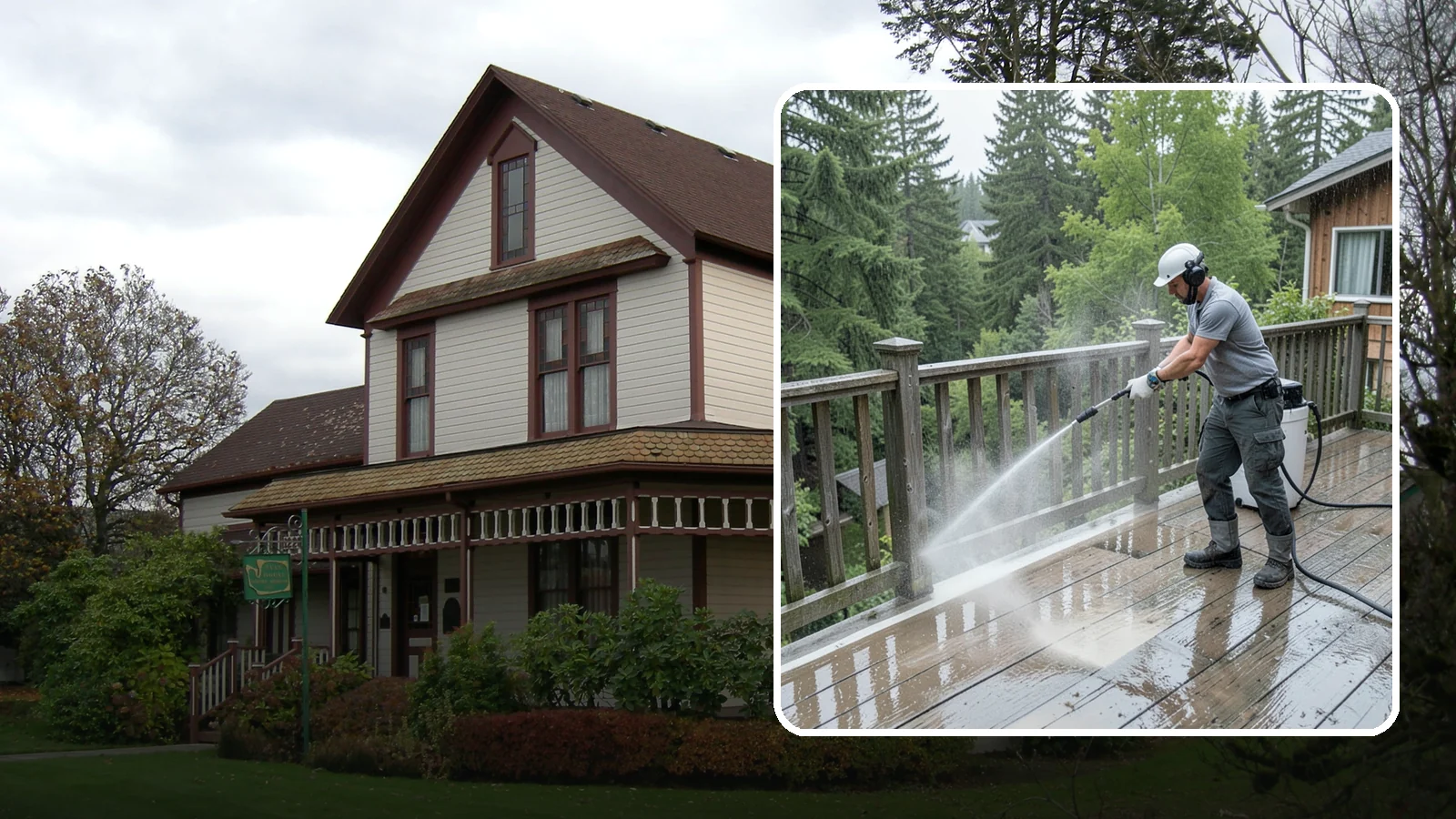 Deck Sealing Preparation in Sumner, Pierce County, WA - Clean, brighten, and prep a deck so sealer or stain penetrates and lasts through wet seasons.