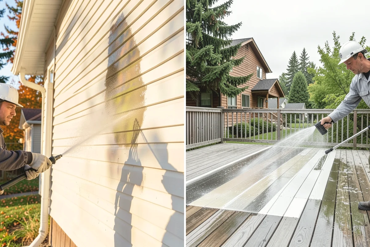 Deck Sealing Preparation in Tukwila, King County, WA - Soft wash and remove all biological growth