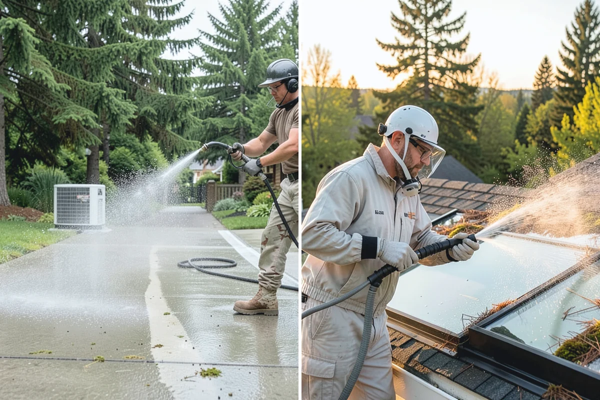 Deck Sealing Preparation in Woodinville, King County, WA - Soft wash and remove all biological growth