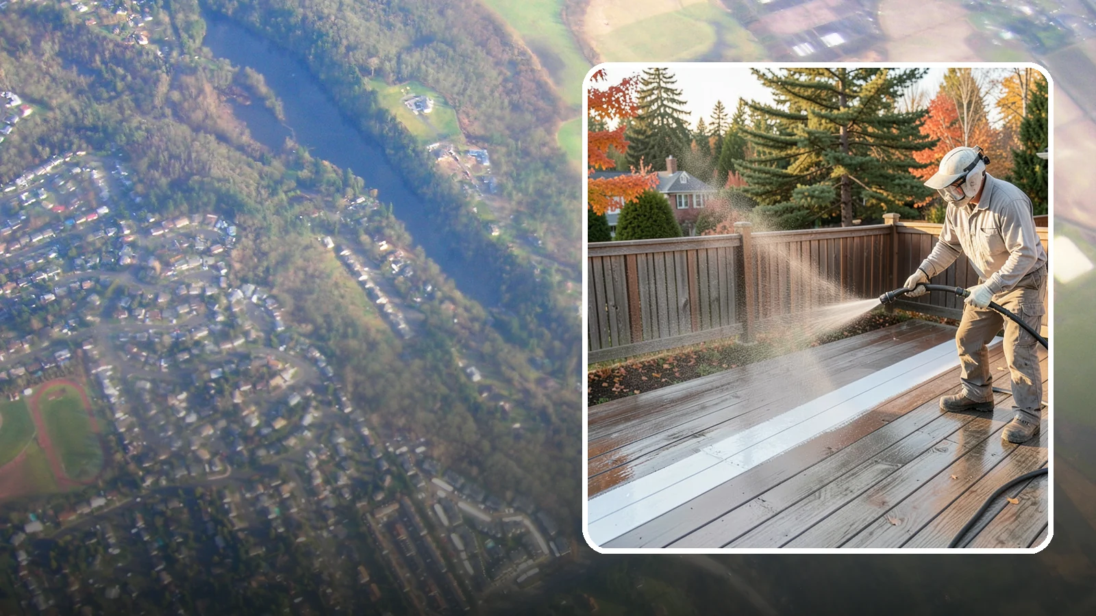 Deck Sealing in Algona, King County, WA - Water-repellent sealing for wood decks that shields boards from the moisture, graying, and rot that Pacific Northwest weather...