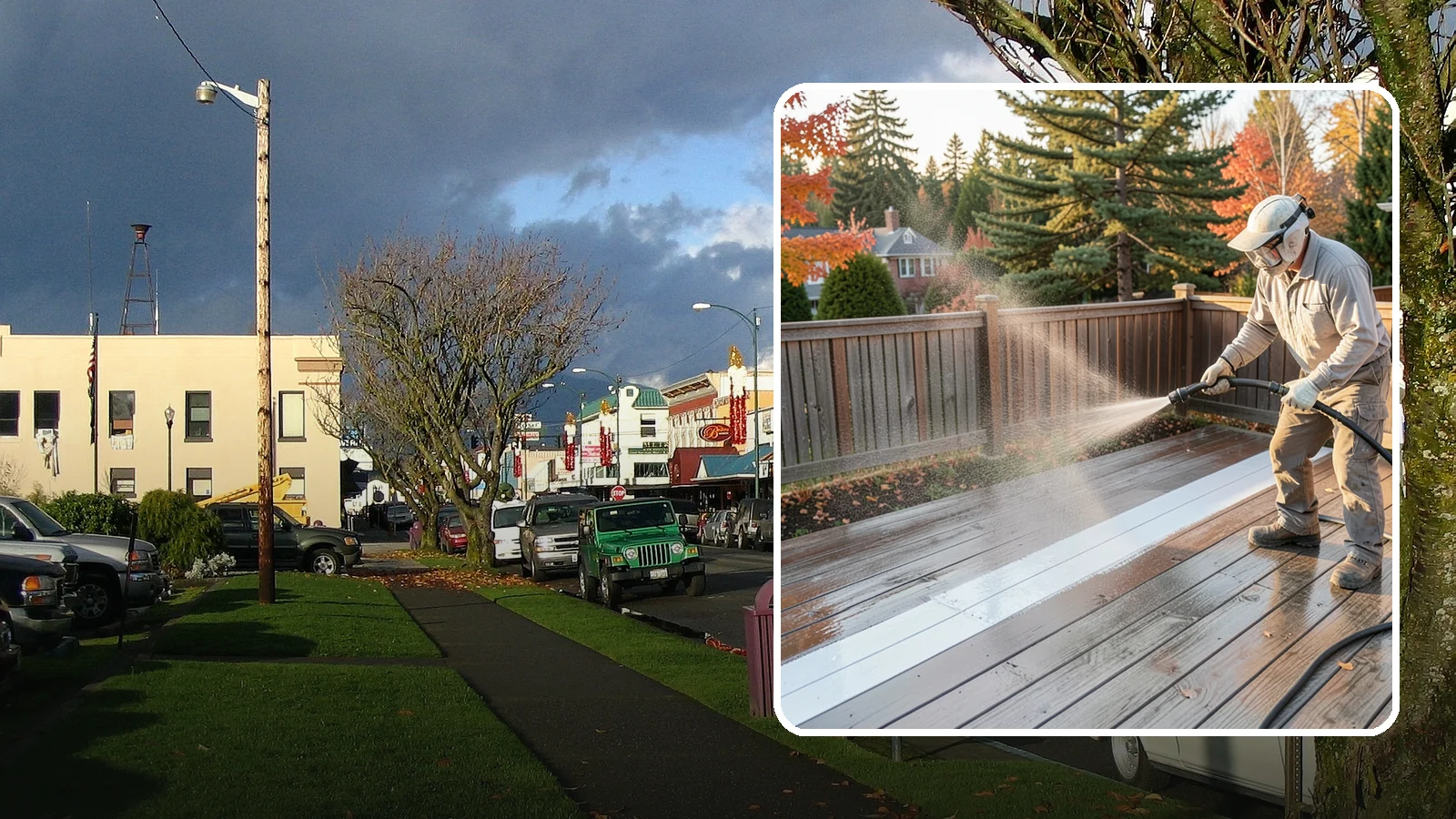 Deck Sealing in Arlington, Snohomish County, WA - Water-repellent sealing for wood decks that shields boards from the moisture, graying, and rot that Pacific Northwest weather...