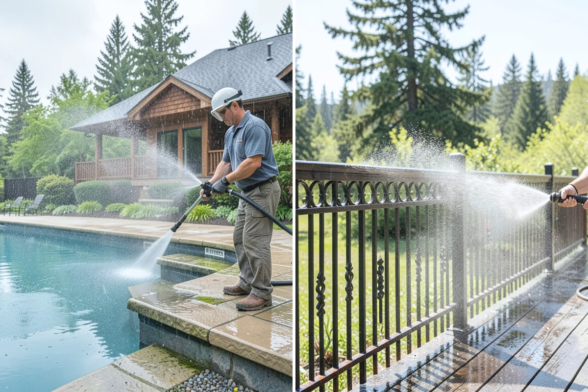 Deck Sealing in Auburn, King County, WA - Clean the deck and remove mildew, algae, and surface graying