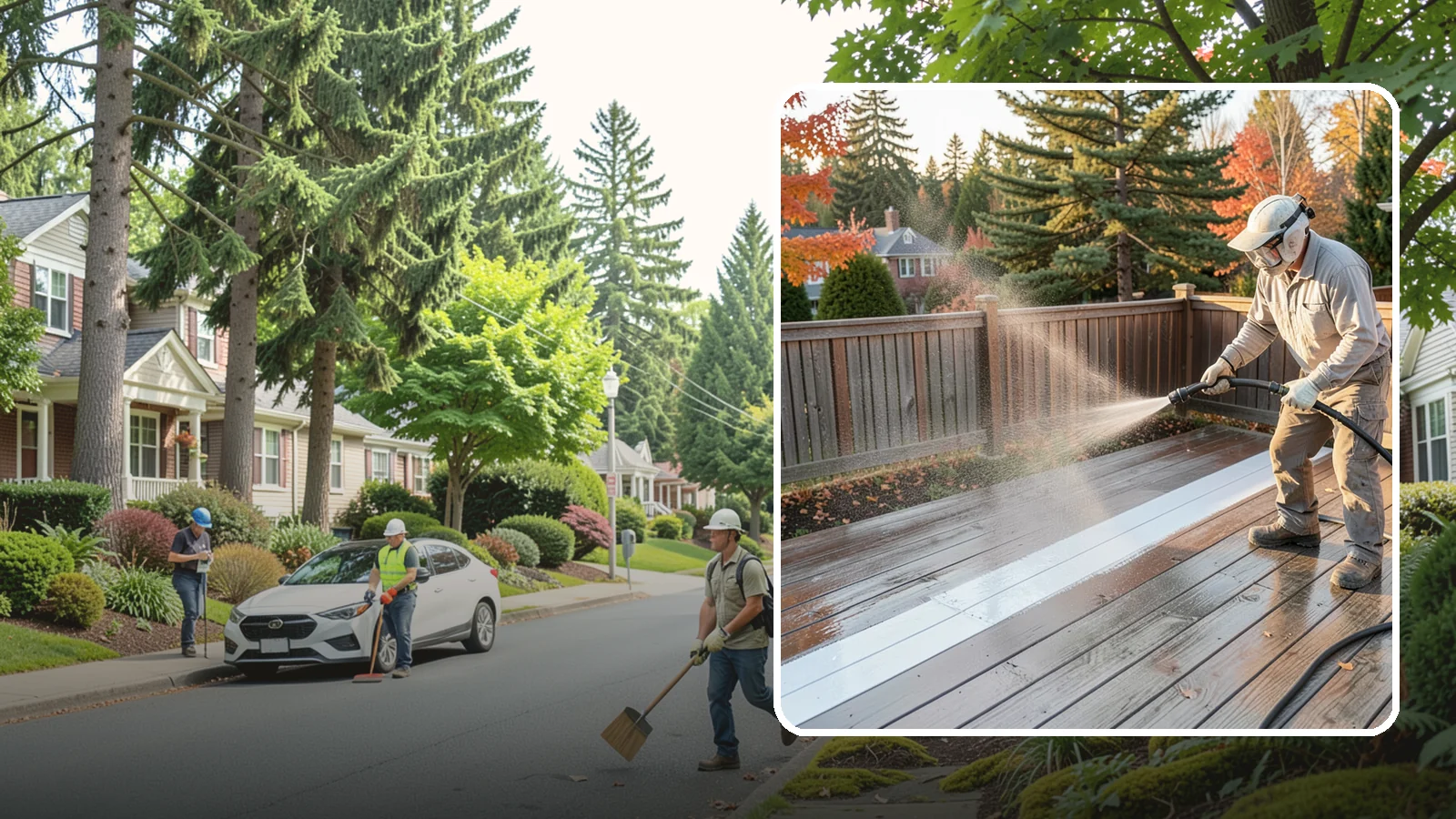 Deck Sealing in Beaux Arts Village, King County, WA - Water-repellent sealing for wood decks that shields boards from the moisture, graying, and rot that Pacific Northwest weather...