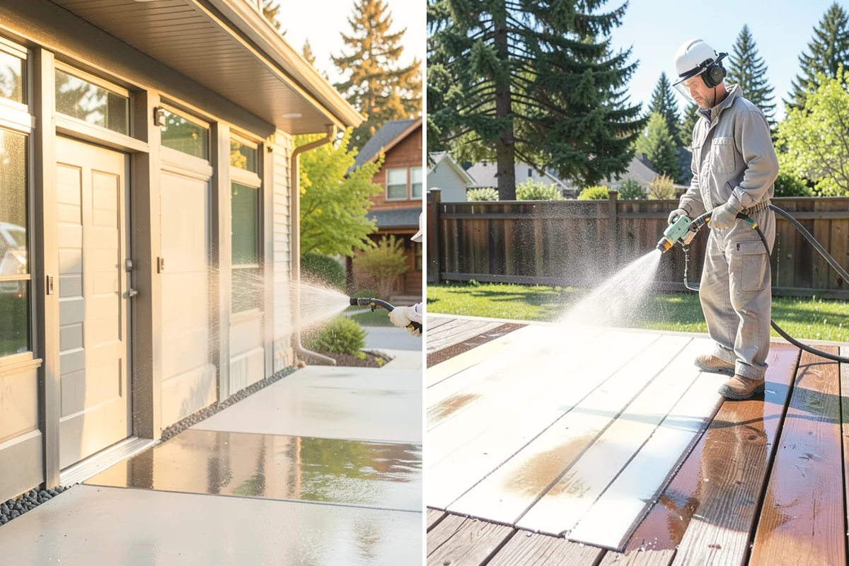 Deck Sealing in Black Diamond, King County, WA - Clean the deck and remove mildew, algae, and surface graying