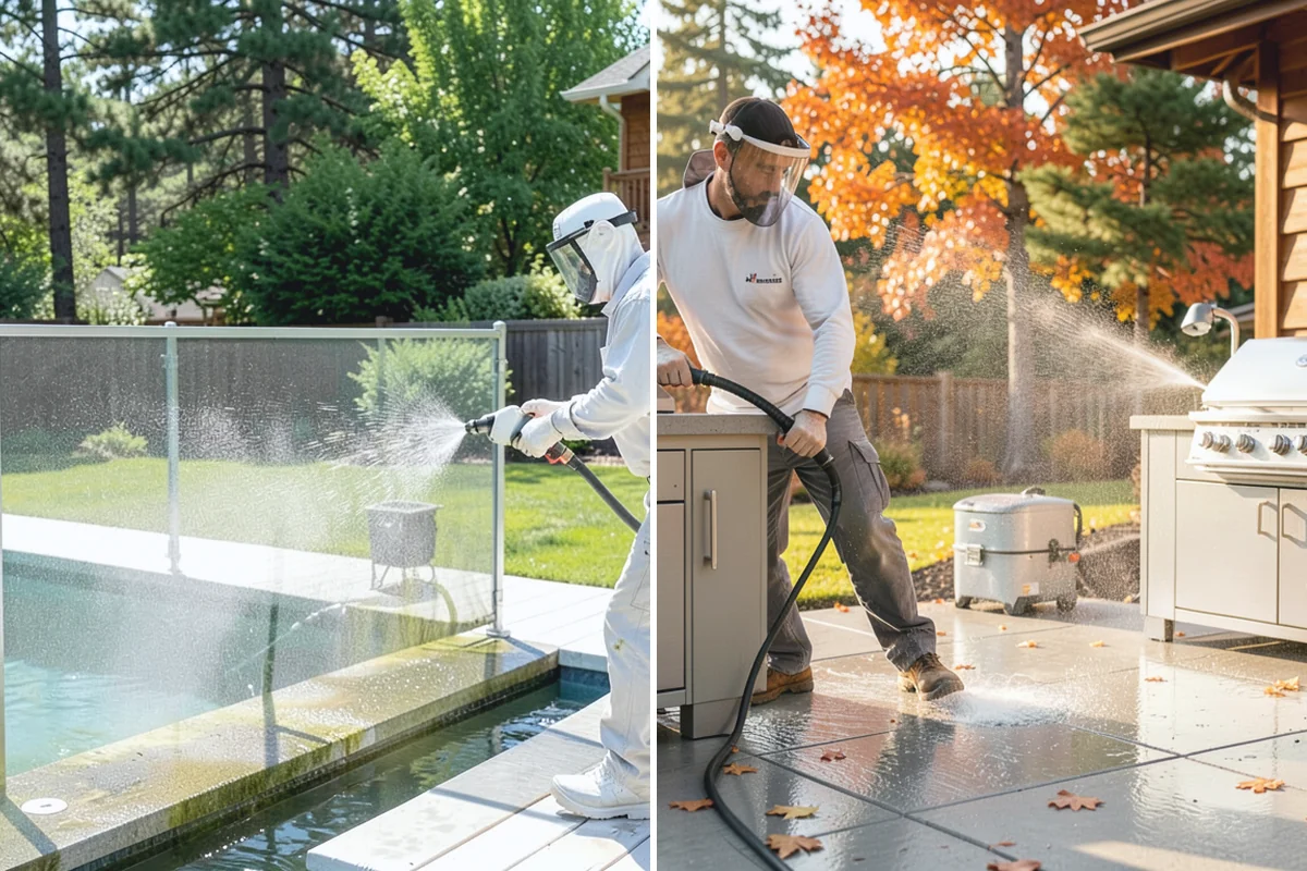 Deck Sealing in Bonney Lake, Pierce County, WA - Clean the deck and remove mildew, algae, and surface graying