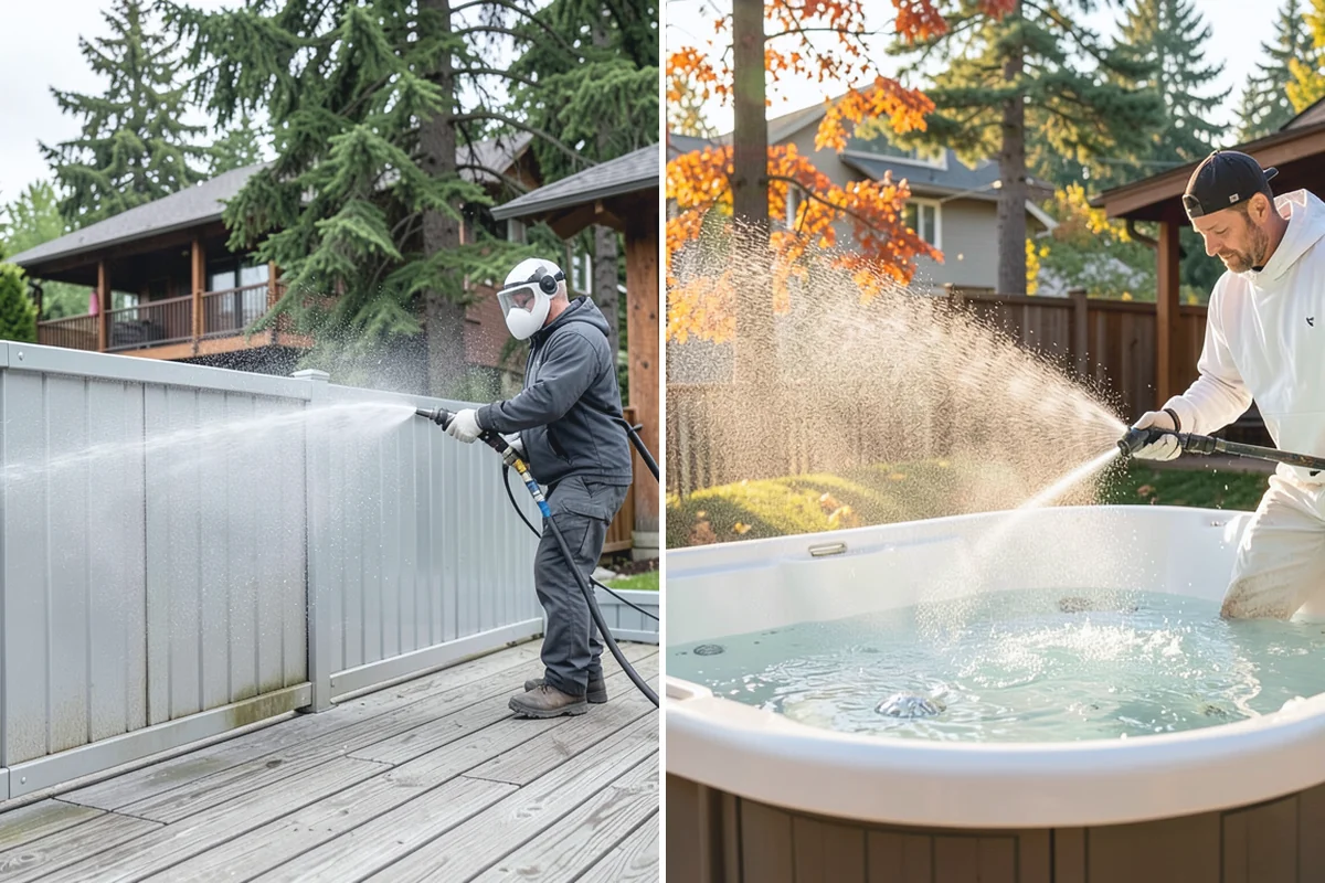 Deck Sealing in Buckley, Pierce County, WA - Clean the deck and remove mildew, algae, and surface graying