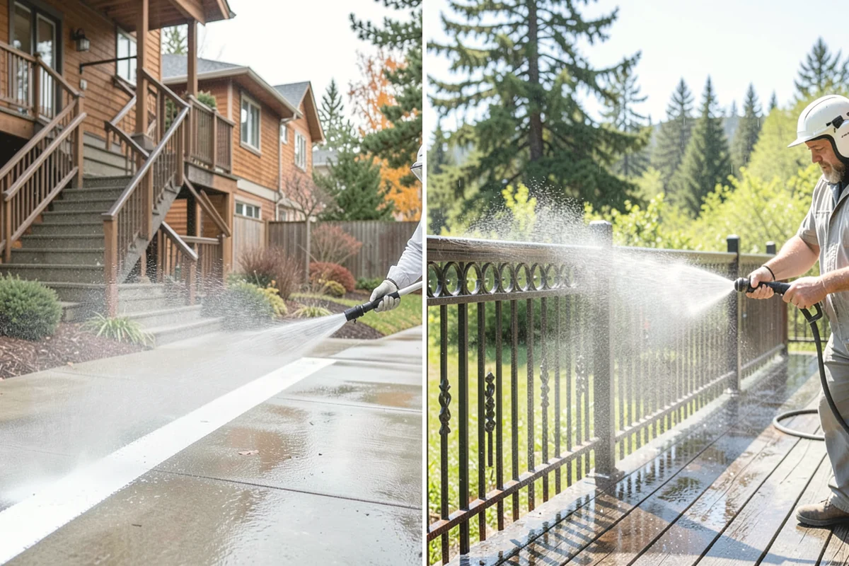 Deck Sealing in Carbonado, Pierce County, WA - Clean the deck and remove mildew, algae, and surface graying