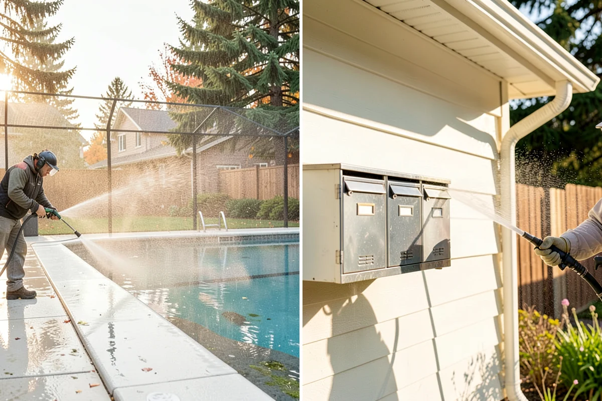 Deck Sealing in Concrete, Skagit County, WA - Clean the deck and remove mildew, algae, and surface graying