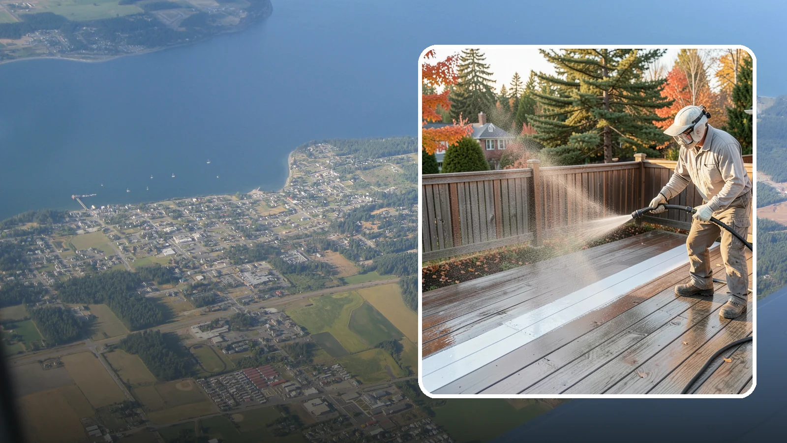 Deck Sealing in Coupeville, Island County, WA - Water-repellent sealing for wood decks that shields boards from the moisture, graying, and rot that Pacific Northwest weather...