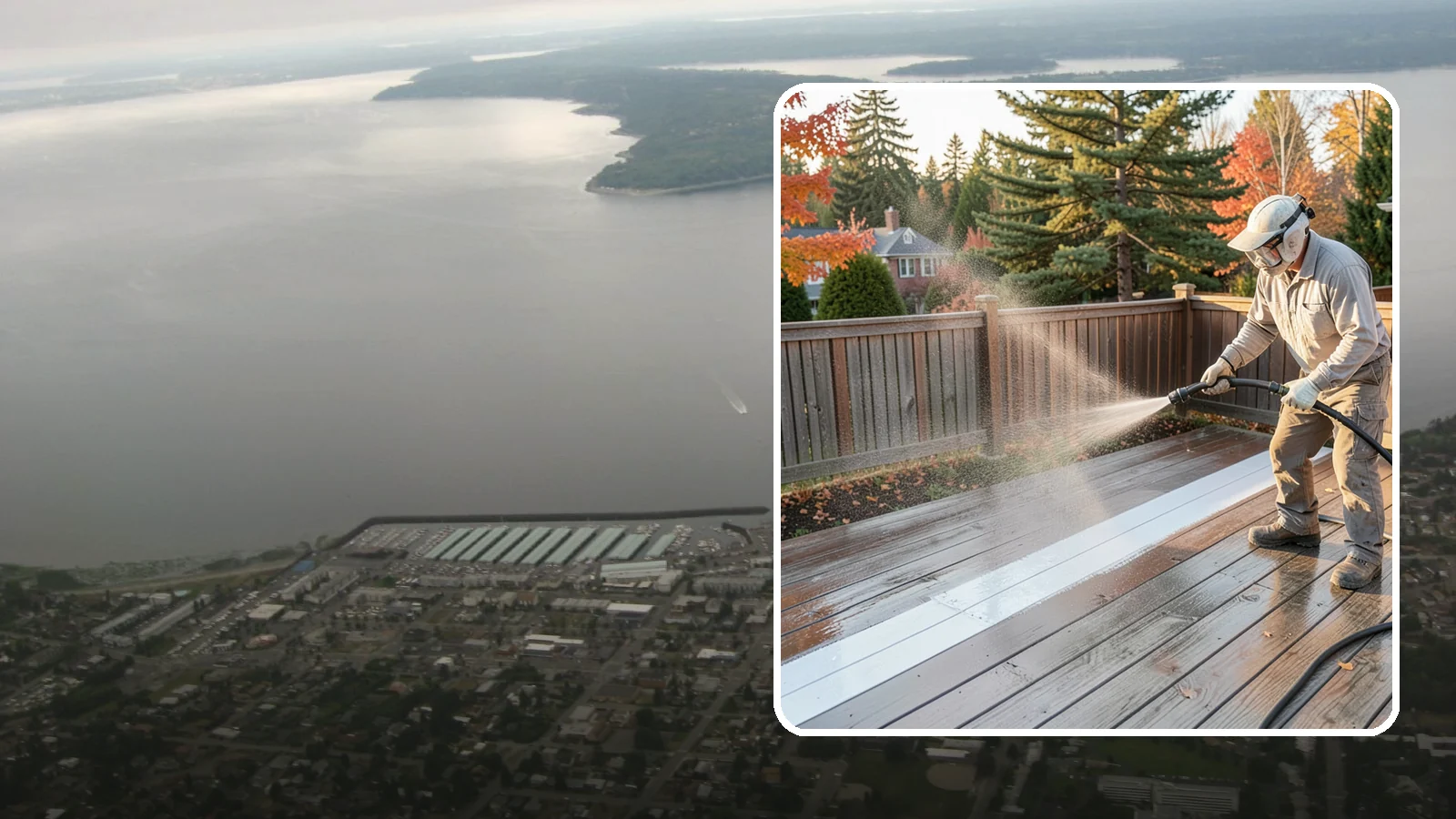 Deck Sealing in Des Moines, King County, WA - Water-repellent sealing for wood decks that shields boards from the moisture, graying, and rot that Pacific Northwest weather...