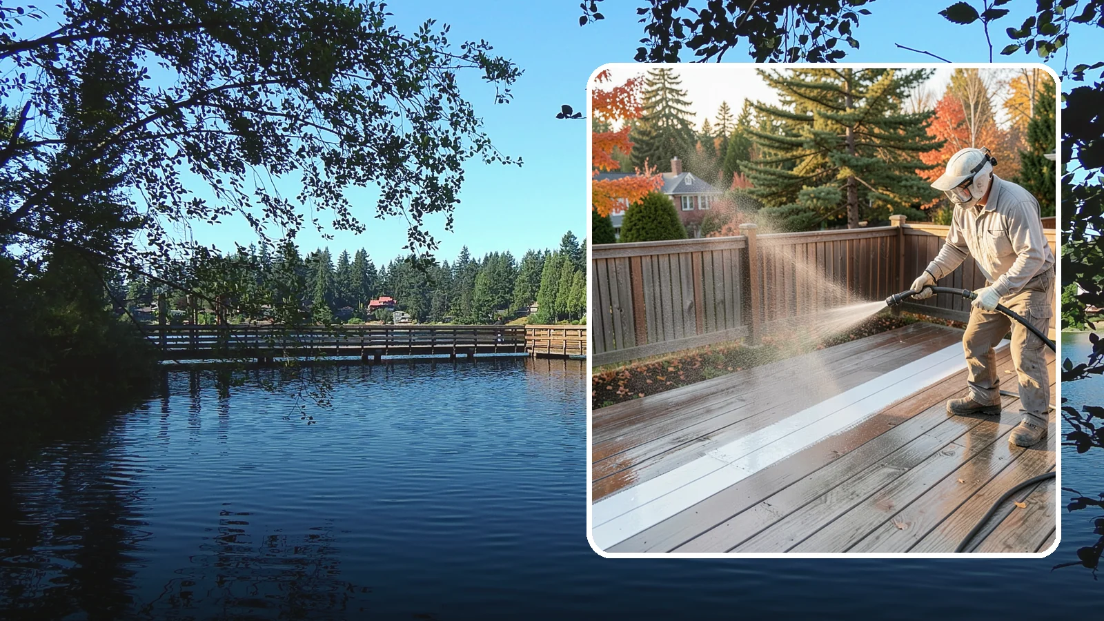 Deck Sealing in Federal Way, King County, WA - Water-repellent sealing for wood decks that shields boards from the moisture, graying, and rot that Pacific Northwest weather...