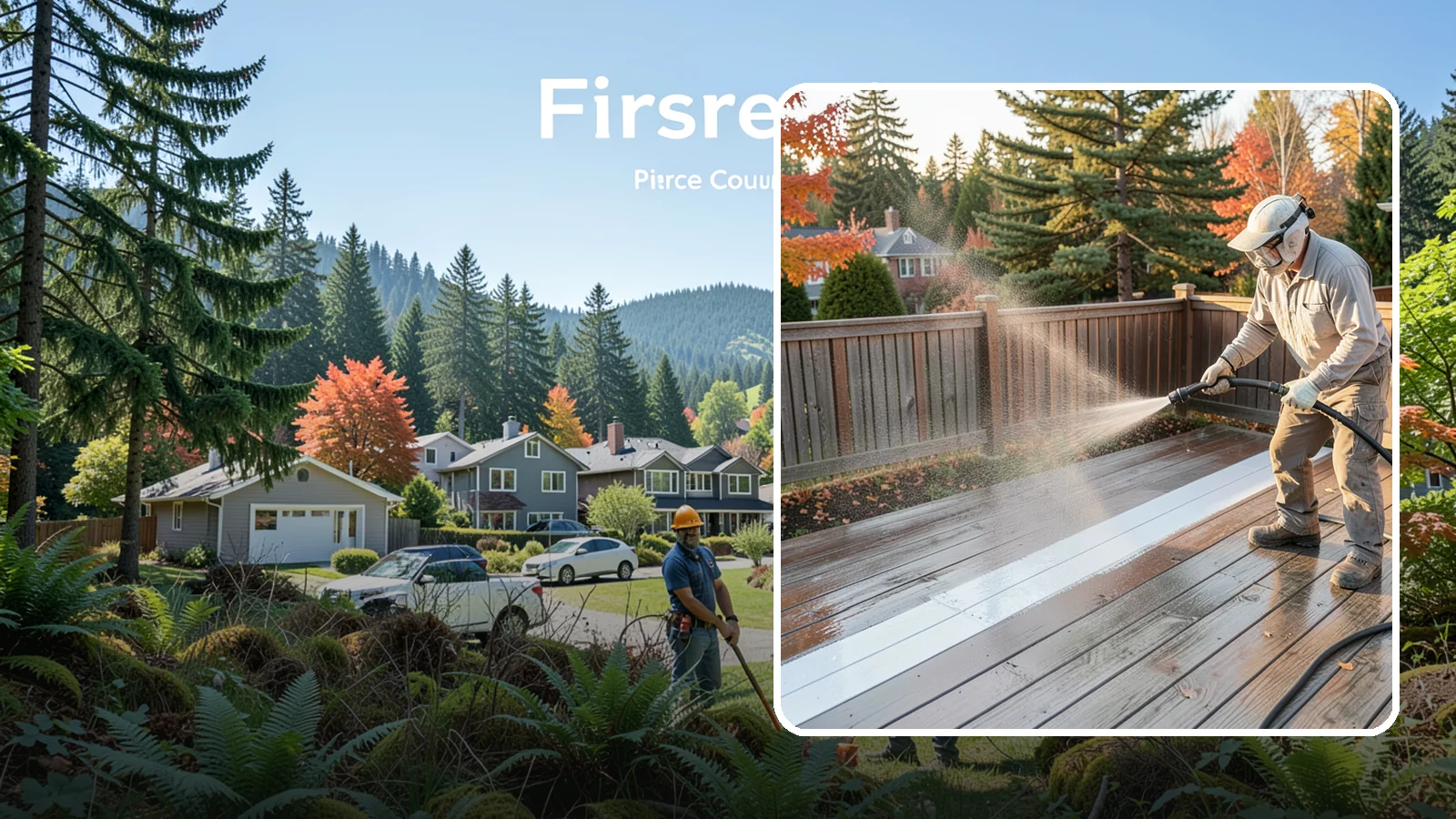Deck Sealing in Fircrest, Pierce County, WA - Water-repellent sealing for wood decks that shields boards from the moisture, graying, and rot that Pacific Northwest weather...