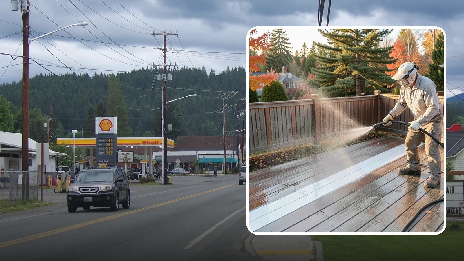 Deck Sealing in Granite Falls, Snohomish County, WA - Water-repellent sealing for wood decks that shields boards from the moisture, graying, and rot that Pacific Northwest weather...