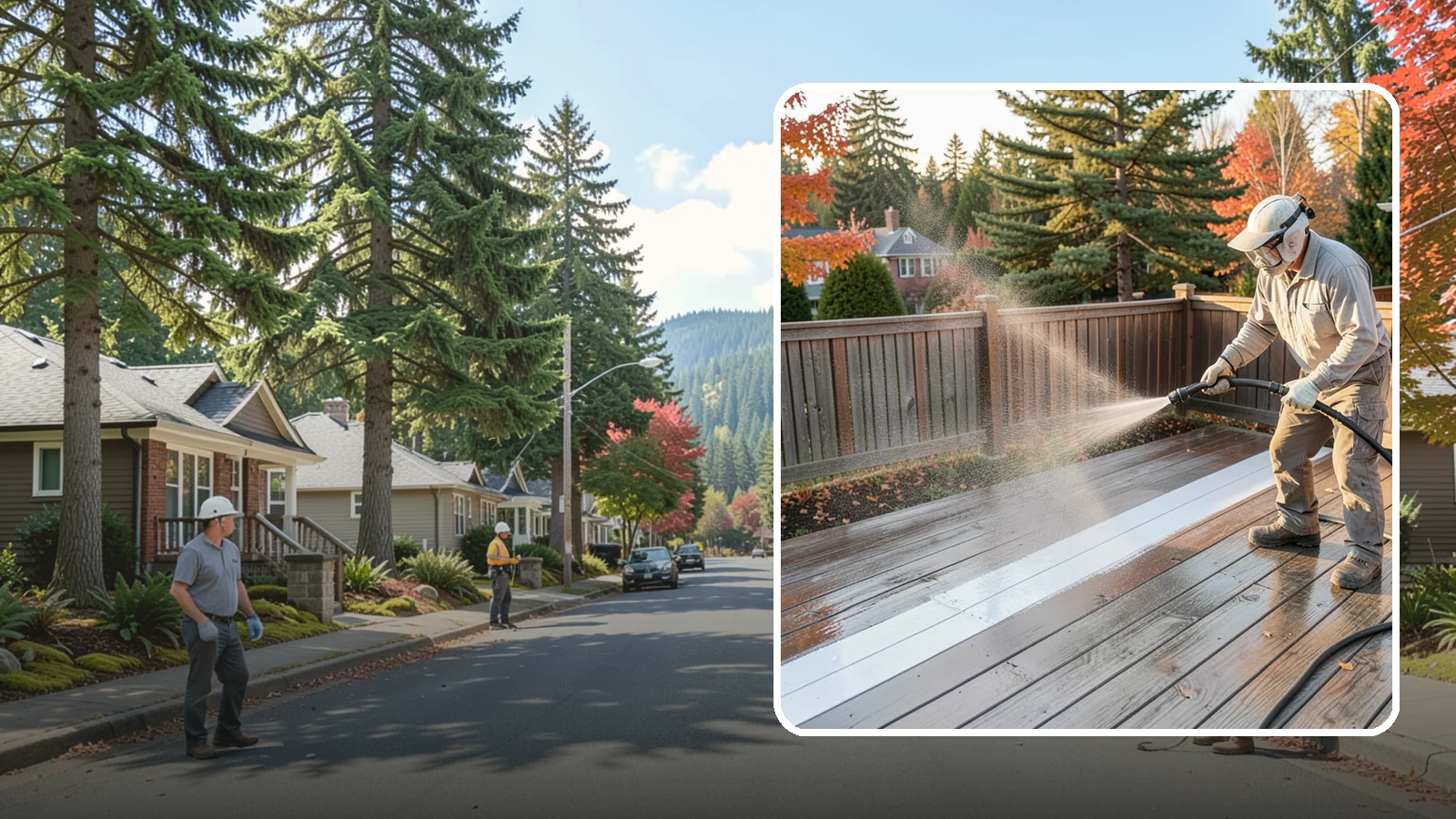 Deck Sealing in Hunts Point, King County, WA - Water-repellent sealing for wood decks that shields boards from the moisture, graying, and rot that Pacific Northwest weather...