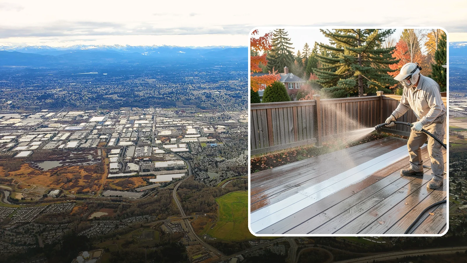 Deck Sealing in Kent, King County, WA - Water-repellent sealing for wood decks that shields boards from the moisture, graying, and rot that Pacific Northwest weather...