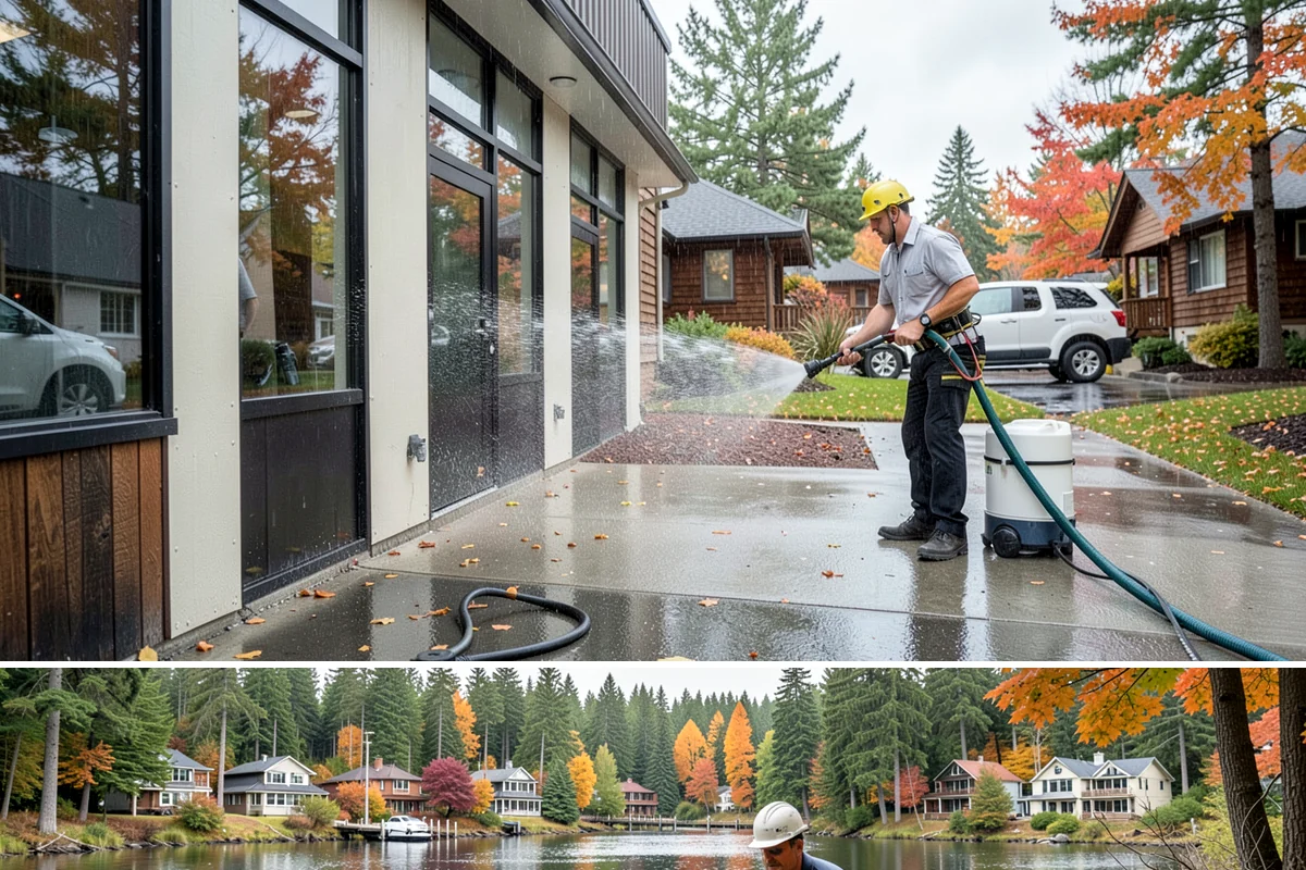 Deck Sealing in La Conner, Skagit County, WA - Seal decks in summer during a dependable dry spell so the wood is fully dry and the repellent can penetrate and set.