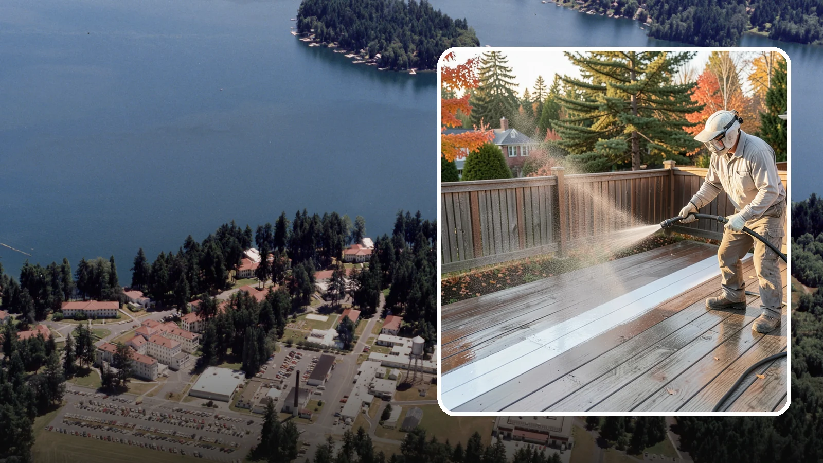 Deck Sealing in Lakewood, Pierce County, WA - Water-repellent sealing for wood decks that shields boards from the moisture, graying, and rot that Pacific Northwest weather...