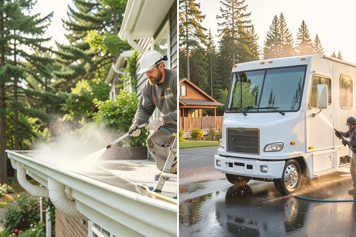 Deck Sealing in Langley, Island County, WA - Clean the deck and remove mildew, algae, and surface graying