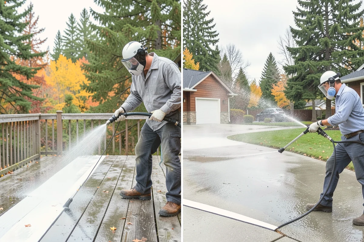 Deck Sealing in Lynnwood, Snohomish County, WA - Clean the deck and remove mildew, algae, and surface graying