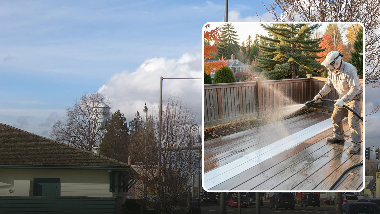 Deck Sealing in Marysville, Snohomish County, WA - Water-repellent sealing for wood decks that shields boards from the moisture, graying, and rot that Pacific Northwest weather...