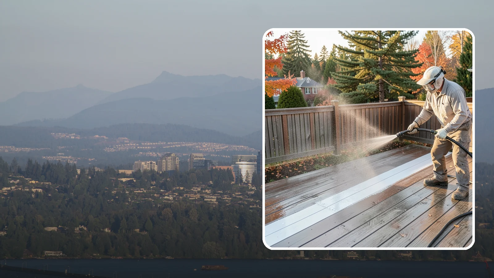 Deck Sealing in Medina, King County, WA - Water-repellent sealing for wood decks that shields boards from the moisture, graying, and rot that Pacific Northwest weather...