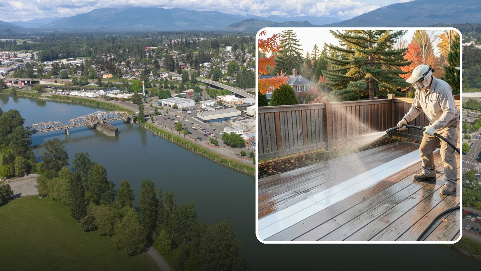Deck Sealing in Mount Vernon, Skagit County, WA - Water-repellent sealing for wood decks that shields boards from the moisture, graying, and rot that Pacific Northwest weather...