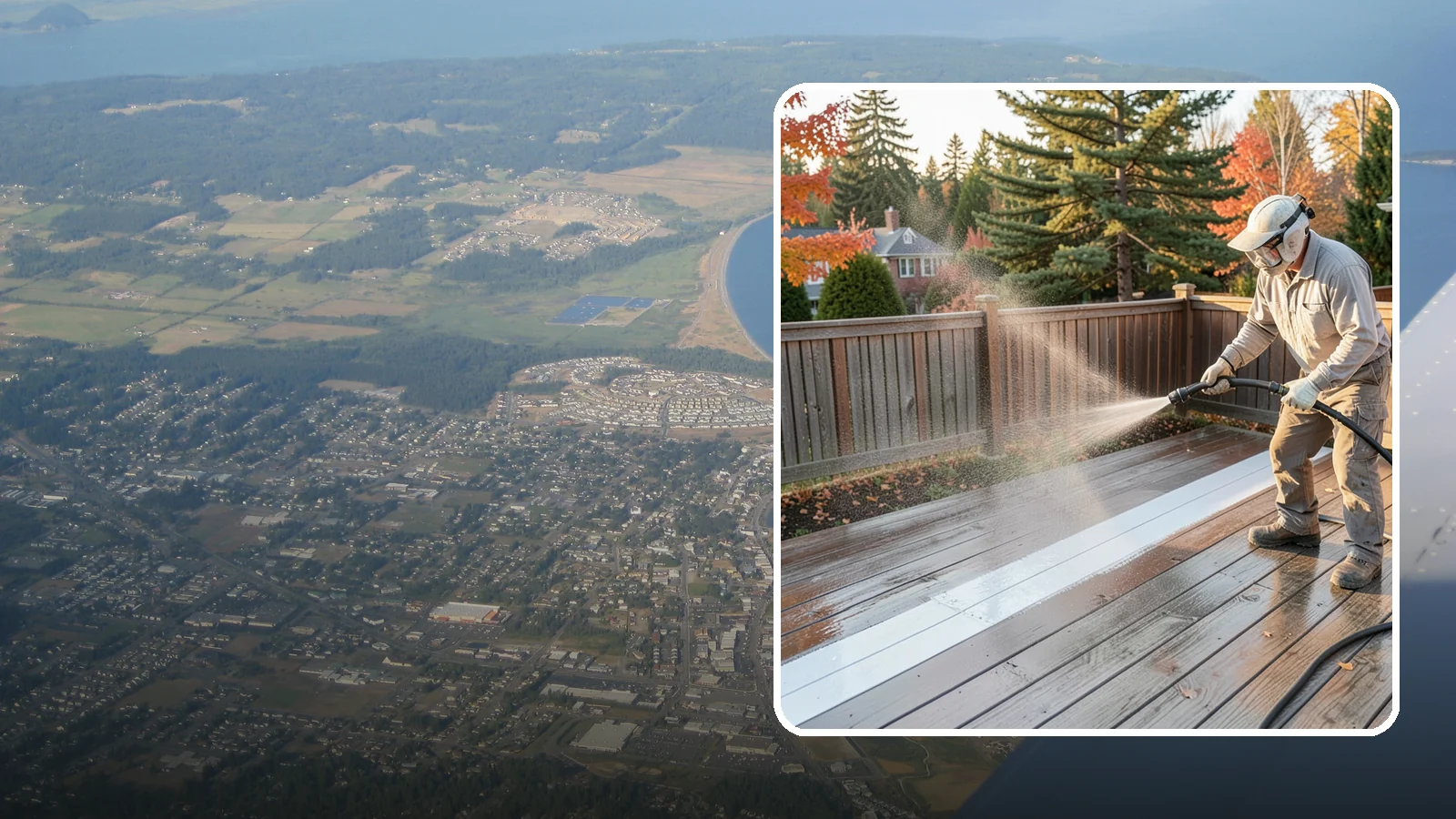Deck Sealing in Oak Harbor, Island County, WA - Water-repellent sealing for wood decks that shields boards from the moisture, graying, and rot that Pacific Northwest weather...