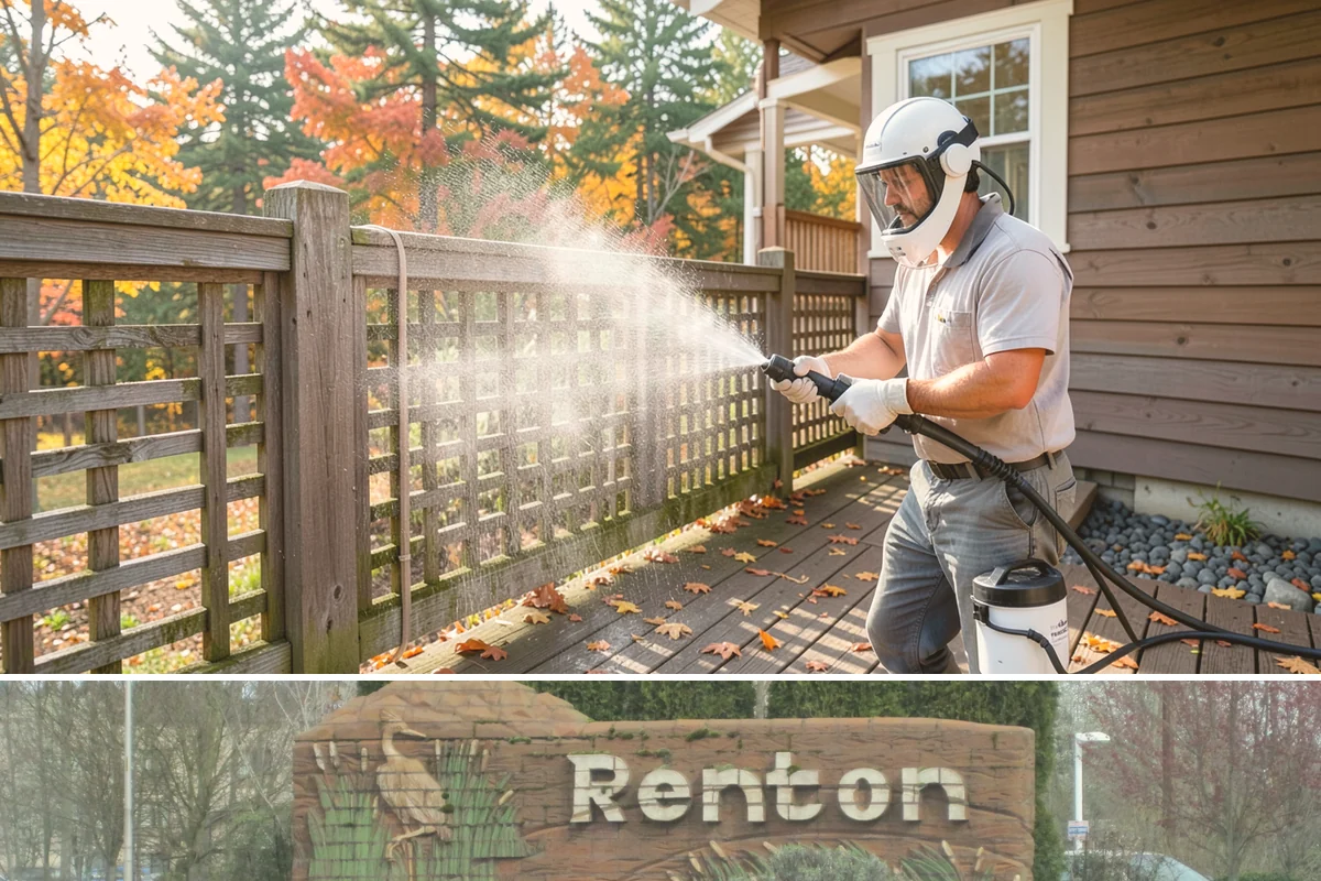 Deck Sealing in Renton, King County, WA - Seal decks in summer during a dependable dry spell so the wood is fully dry and the repellent can penetrate and set.