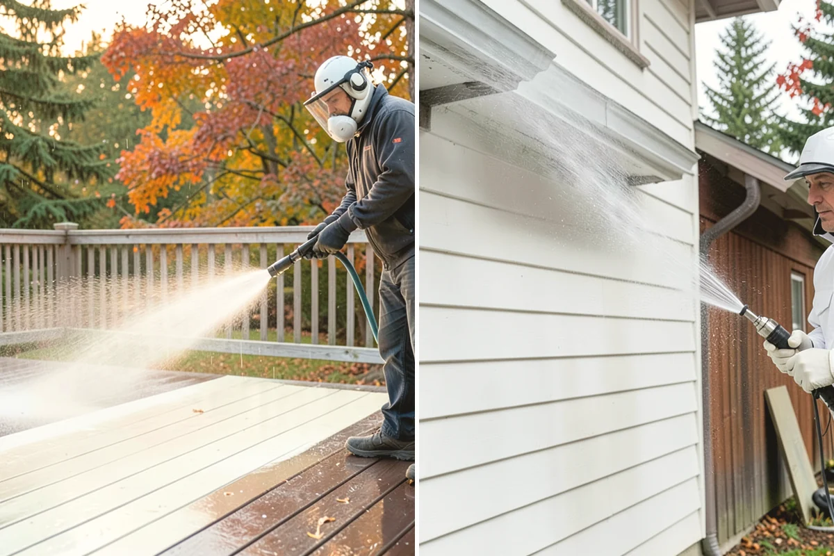 Deck Sealing in Ruston, Pierce County, WA - Clean the deck and remove mildew, algae, and surface graying
