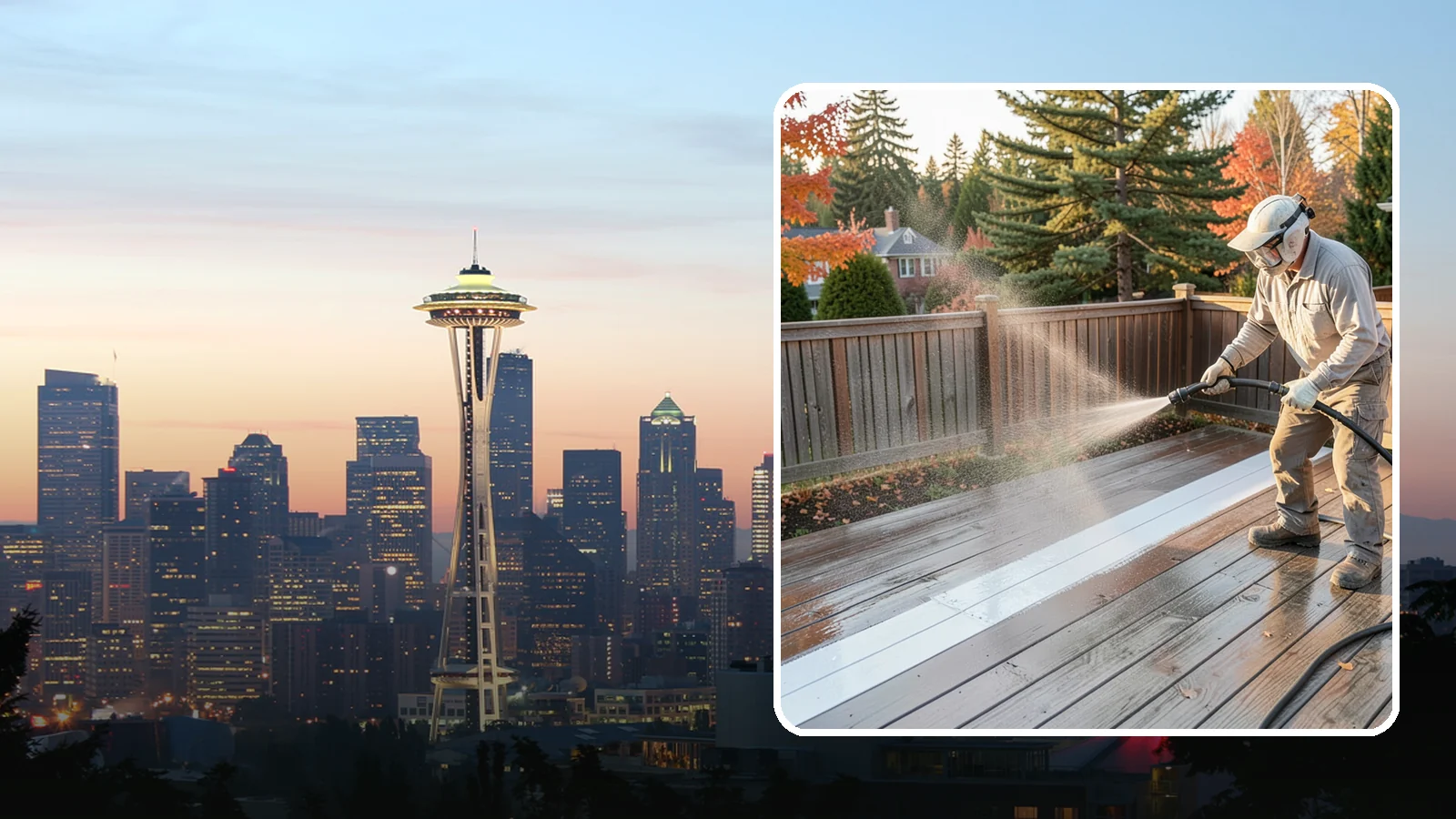 Deck Sealing in Seattle, King County, WA - Water-repellent sealing for wood decks that shields boards from the moisture, graying, and rot that Pacific Northwest weather...