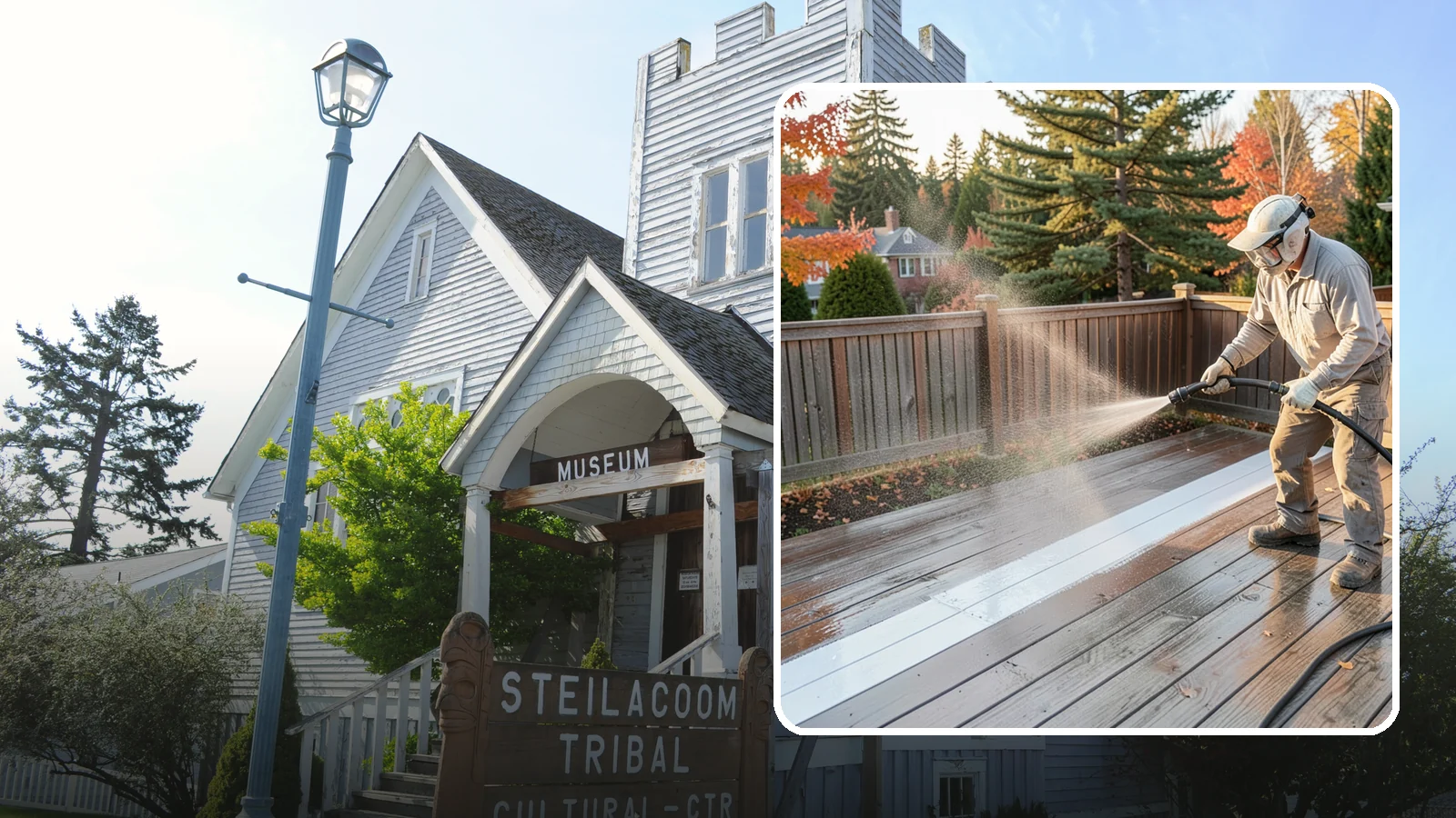 Deck Sealing in Steilacoom, Pierce County, WA - Water-repellent sealing for wood decks that shields boards from the moisture, graying, and rot that Pacific Northwest weather...