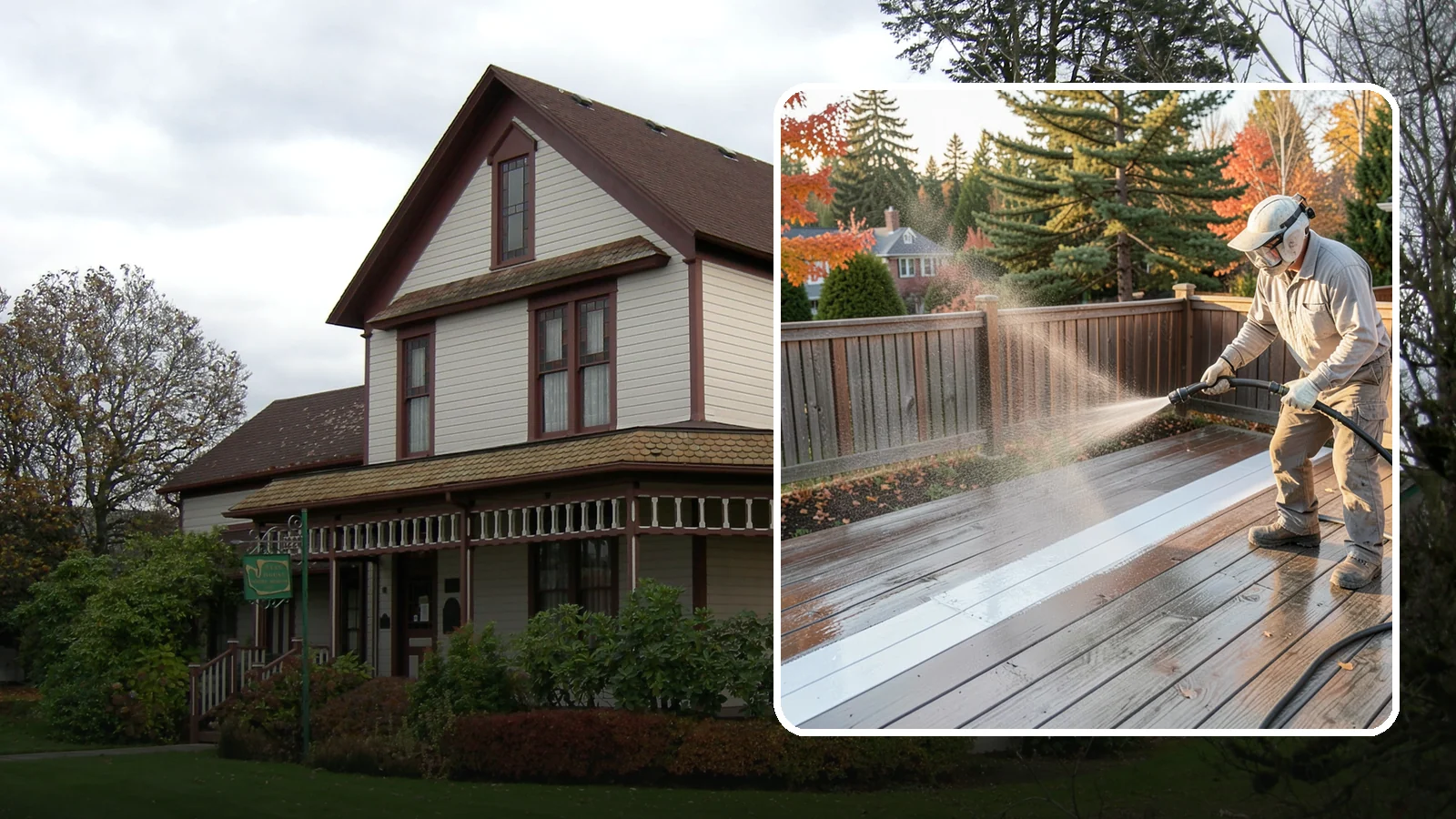 Deck Sealing in Sumner, Pierce County, WA - Water-repellent sealing for wood decks that shields boards from the moisture, graying, and rot that Pacific Northwest weather...
