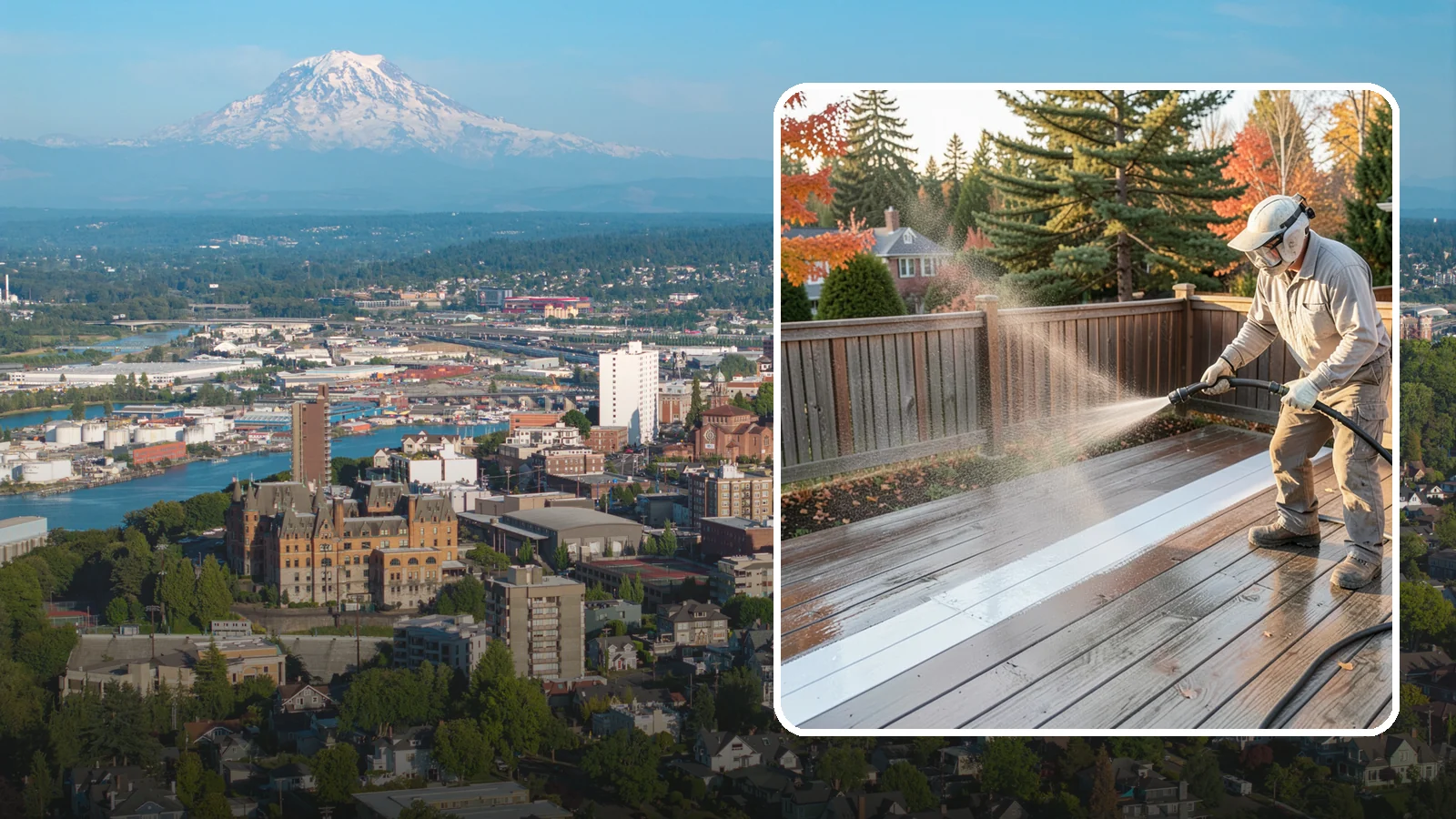 Deck Sealing in Tacoma, Pierce County, WA - Water-repellent sealing for wood decks that shields boards from the moisture, graying, and rot that Pacific Northwest weather...