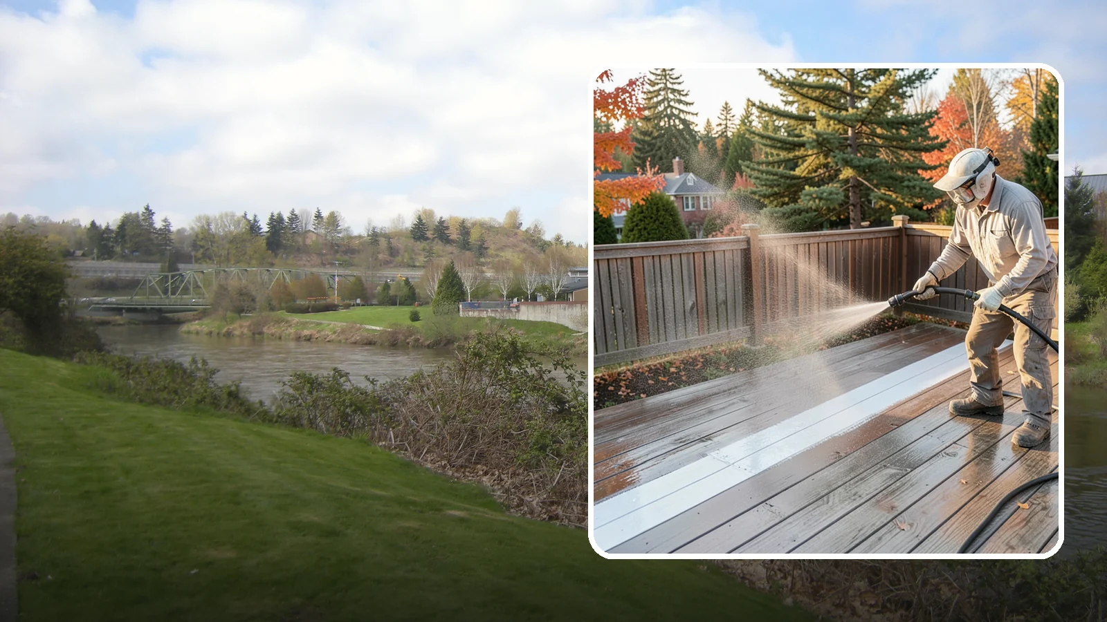 Deck Sealing in Tukwila, King County, WA - Water-repellent sealing for wood decks that shields boards from the moisture, graying, and rot that Pacific Northwest weather...